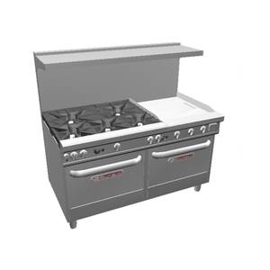 Southbend 4605DD-2GR Ultimate 60" Gas 5 Burner Range w/ 24" Right Manual Griddle