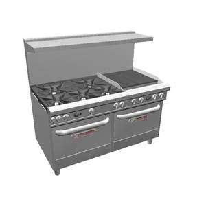 Southbend 4605DD-2CR Ultimate 60" 5 Burner Range w/ 24" Right Side Charbroiler