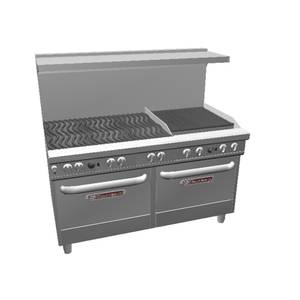 Southbend 4602DD-2CR Ultimate 60" Gas 6 Burner Range w/ 24" Right Charbroiler