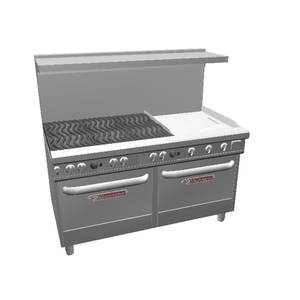 Southbend 4602DD-2GR Ultimate 60" Gas 6 Burner Range w/ 24" Right Manual Griddle