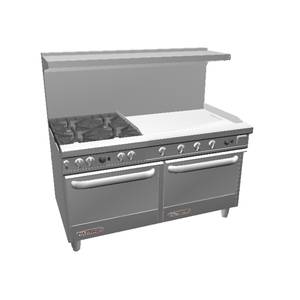 Southbend S60AA-3TR S-Series 60" 4 Burner Gas Range w/ 36" Right Side Griddle