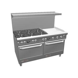 Southbend S60DD-2TR S-Series 60" Gas 6 Burner Range w/ 24" Right Griddle