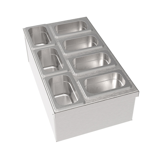 Krowne Metal MW-CT12 MoveWell 12" Wide Condiment Tray Modular Insert