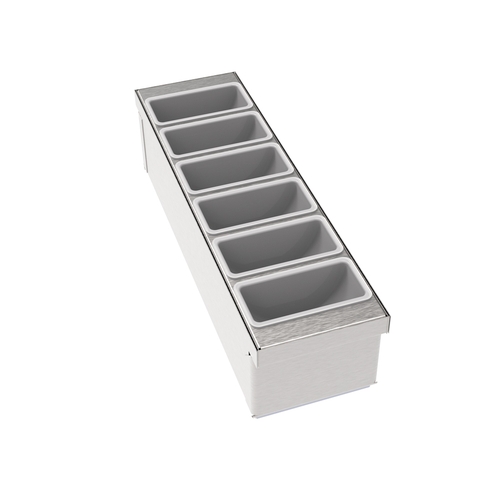 Krowne Metal MW-CT6 MoveWell 6" Wide Condiment Tray Modular Insert