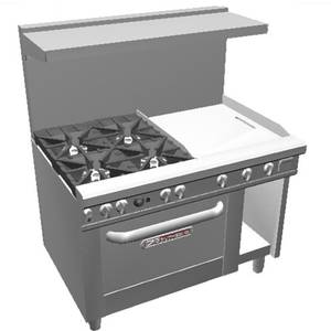 Southbend 4483DC-2GL Ultimate 48" Gas Star Burner Range w/ 24" Left Griddle