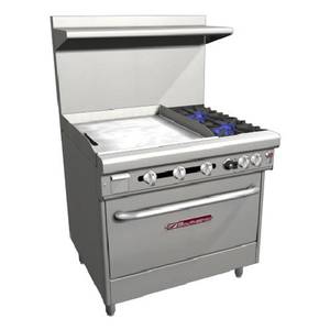 Southbend H4361D-2GR Ultimate 36" 2 Burner Gas/Electric Range w/24" Right Griddle