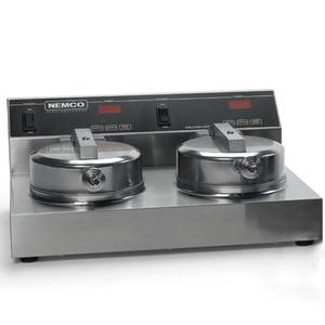 Nemco 7000A-2240 Counter Top Dual Waffle Baker Iron 7in Grid 240v