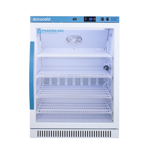 Summit ARG6PV Accucold Pharma-Vac 6 CuFt Glass Door Medical Refrigerator 