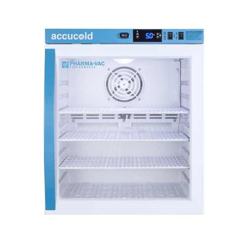 Accucold ARG1PV Pharma-Vac 1 CuFt Glass Door Medical Refrigerator 