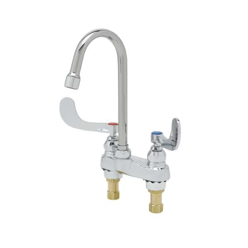 T&S Brass B-0892-01 4" Centerset Deck Mount Mixing Faucet w/ Integral Spout