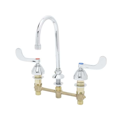 T&S Brass B-2866-05 8" Concealed Deck Mounted Mixing Faucet w/ 5-3/4" Gooseneck