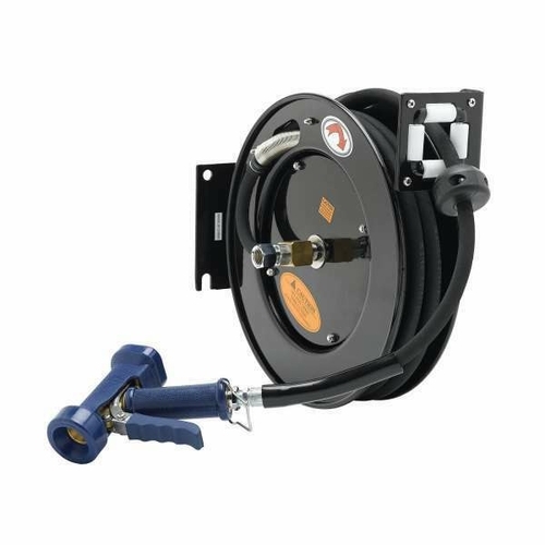 T&S Brass 5HR-232-12-A 35 Foot Open Hose Reel w/ Front Water Gun & Adapter