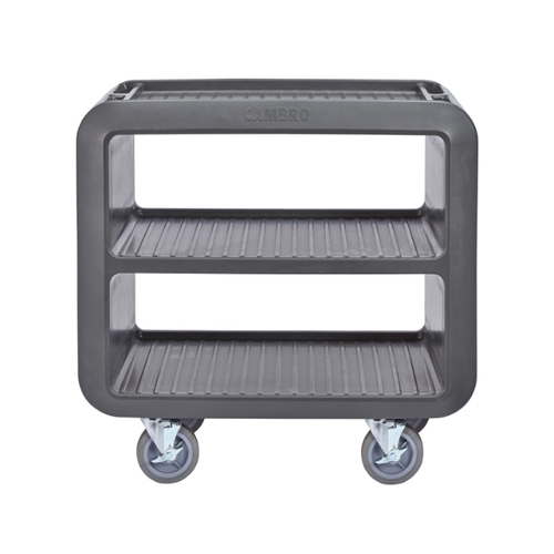 Cambro SC230S110 Service Cart Pro 37-1/2" Black Polyethylene 3 Shelf Cart