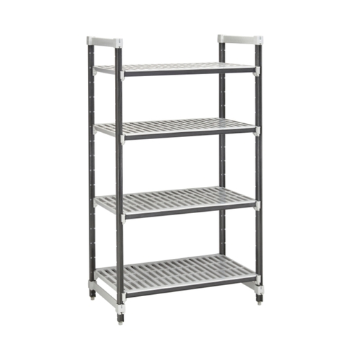 Cambro EXU243672V4480 Camshelving Elements XTRA 4-Tier 24"x36"x72" Starter Unit