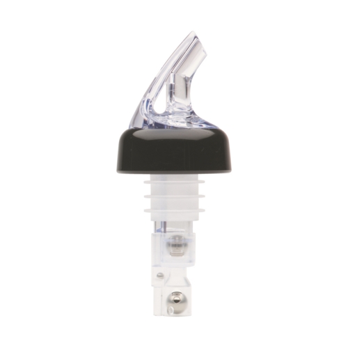 Bar Maid BMP-3100C 1 oz. Clear Premium Liquor Pourer w/ Black Collar