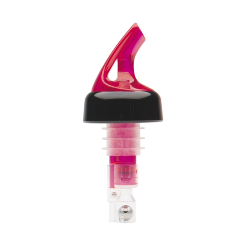 Bar Maid BMP-3100R 1 oz. Red Premium Liquor Pourer w/ Black Collar