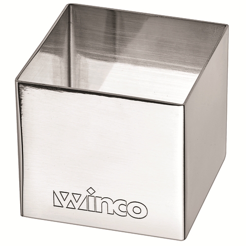 Winco SPM-22S 2"W x 2"D Square Stainless Steel Pastry Mold w/Mirror Finish