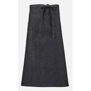 Mercer Culinary M63201BKD Metro Edge Black Cotton Denim Bistro Apron w/ 43" Ties