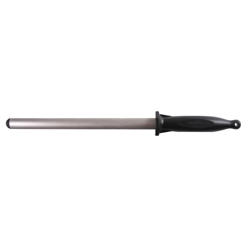 Mercer Culinary M15910 10" Diamond Sharpener Steel w/ Black Polypropylene Handle