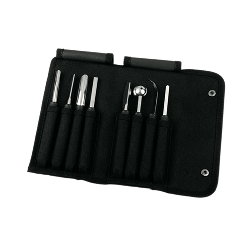 Mercer Culinary M15990 9-Piece Carving Tool Set w/ Heavy-Duty Storage Roll