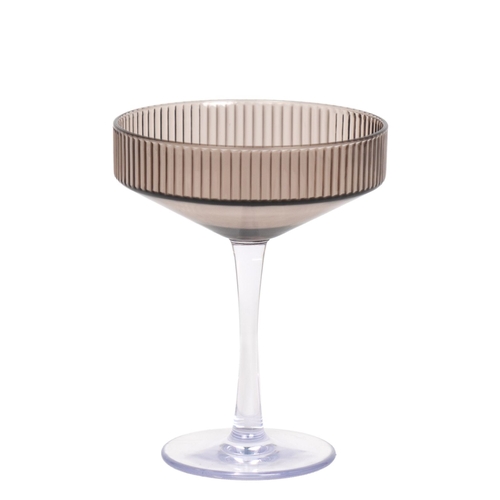 Front of House AMA009GYT23 Gatsby™ Plastic 7 oz. Smoke Martini Glass - 1 Dozen