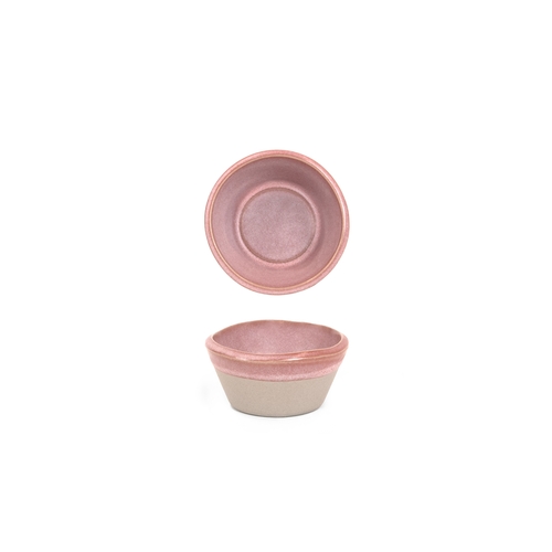 Front of House DSD080PIP23 Mezze™ 3.25" Diameter Guava 3 oz. Ramekin - 1 Dozen