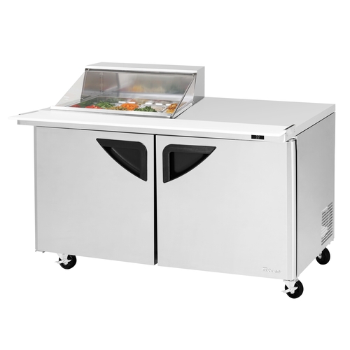 Turbo Air TST-60SD-12M-N-CL 60" 12 Pan Mega Top Sandwich Salad Prep Table With Clear Lid