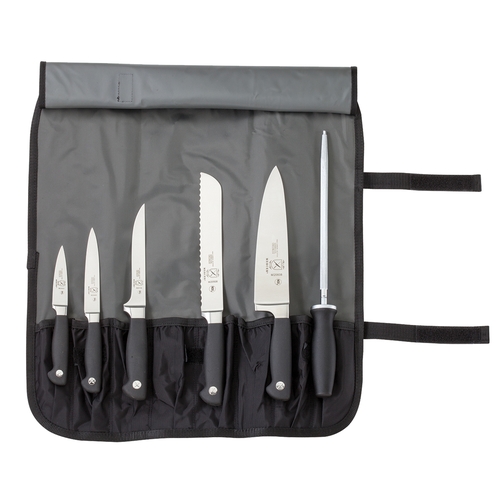 Mercer Culinary M21800 Genesis® 7-Piece Knife Roll Set w/ Pocket Roll