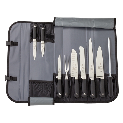 Mercer Culinary M21810 Genesis® 10-Piece Knife Roll Set w/ Pocket Roll