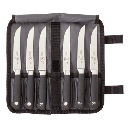 Mercer Culinary M21920 Genesis® 7-Piece Steak Knife Set w/ Heavy Duty Storage Roll