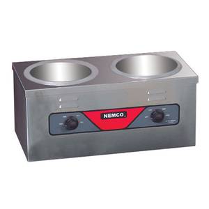 Nemco 6120A-CW 4 Quart Twin Counter Cooker Warmer