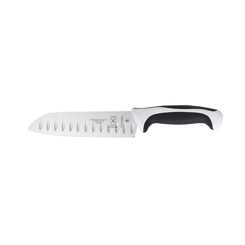 Mercer Culinary M22707WBH Millennia® 7" Granton Edge Japanese Steel Santoku Knife