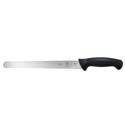 Mercer Culinary M23112 Millennia® 12" Wavy Edge Stamped Japanese Steel Slicer Knife