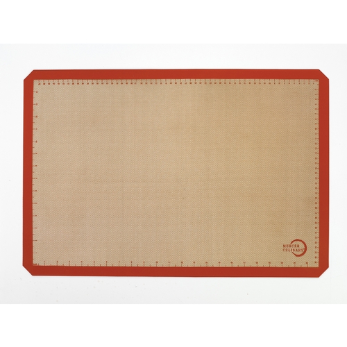 Mercer Culinary M31087OR Orange 16.5" x 24.5" Full Size Bake Mat w/ Measure Marks