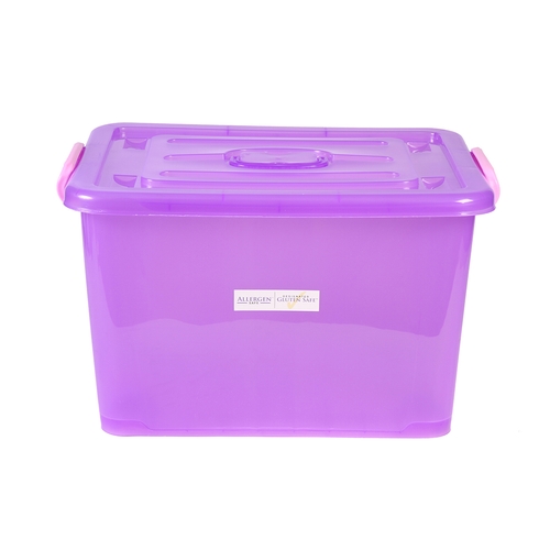 Mercer Culinary M33064 Purple 10" Gal. Allergen Safety Storage Tote w/ Locking Tabs