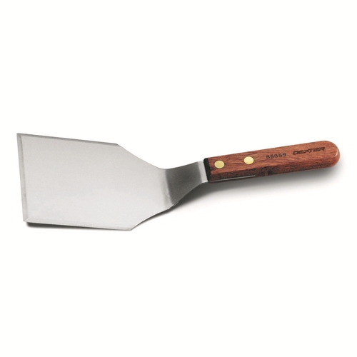 Dexter Russell 85859PCP Traditional 5"x4" Solid Hamburger Turner w/ Rosewood Handle