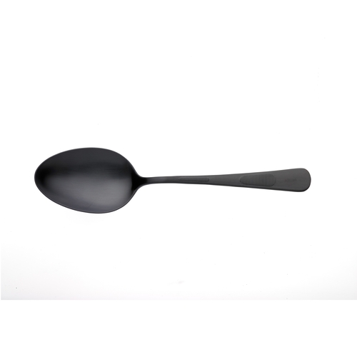 Mercer Culinary M35138BK Black Matte 9" Plating Spoon w/ Deep Well Spoon