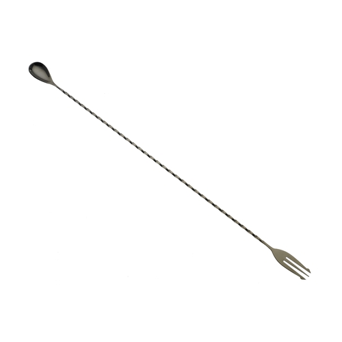 Mercer Culinary M37017BK Barfly 19.6" Stainless Steel Twisted Bar Spoon w/ Fork End