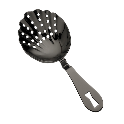 Mercer Culinary M37029BK Barfly 7" Stainless Steel Scalloped Julep Bar Strainer