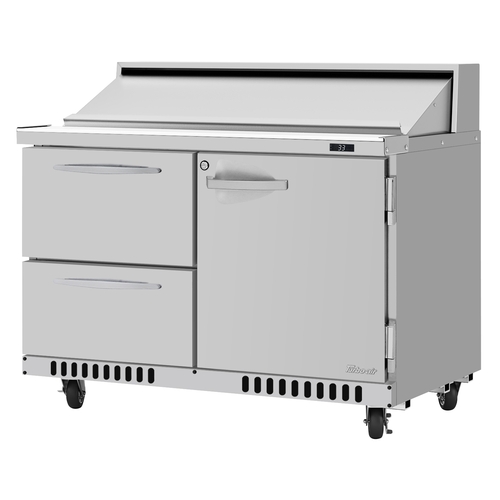 Turbo Air PST-48-D2R(L)-FB-N 48.25" 12 Pan Sandwich Salad Prep Table With Drawers