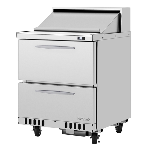 Turbo Air PST-28-D2-FB-N 27.5" Two Drawer 8 Pan Sandwich Salad Prep Table