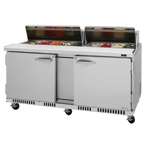 Turbo Air PST-72-FB-N 72" 18 Pan Sandwich Salad Prep Table