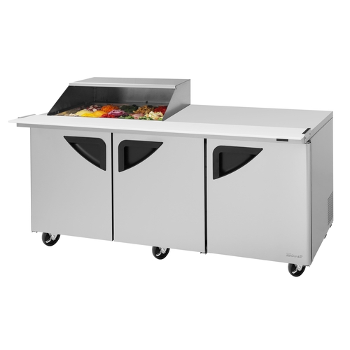 Turbo Air TST-72SD-15M-N-SL(-LW) 72" 15 Pan Mega Top Sandwich Salad Prep Table Work Station