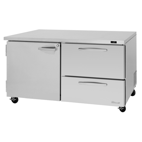 Turbo Air PUF-60-D2R(L)-N 60.25" 17 Cubic Foot Undercounter Freezer With Drawers