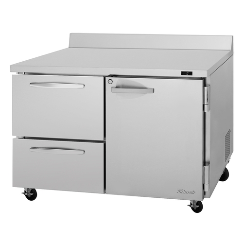 Turbo Air PWF-48-D2R(L)-N 48.25" 12.8 Cubic Foot Worktop Freezer With Two Drawers