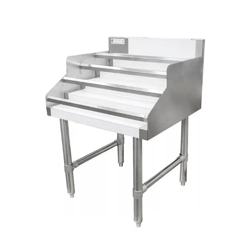 Falcon Food Service ICLS-4 30" Stainless Steel 18 Gauge Underbar 4 Tier Bottle Holder