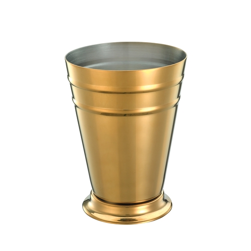 Mercer Culinary M37168GD Barfly 13.5 oz. Stainless Steel Dual Rib Julep Bar Cup 