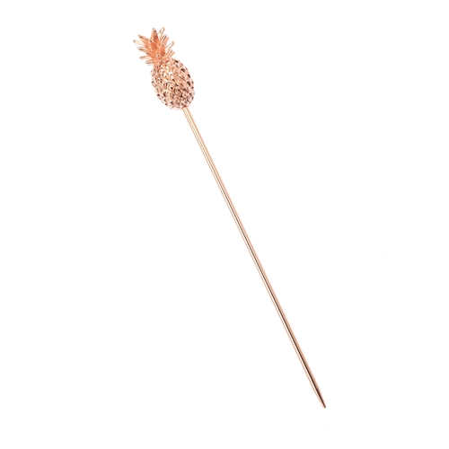 Mercer Culinary M37181CP Barfly 4.38" Copper-Plated Cocktail Picks w/ Pineapple Top