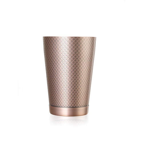 Mercer Culinary M37198ACP Barfly 18 oz Diamond Etched Lattice Shaker w/ Capped Bottom