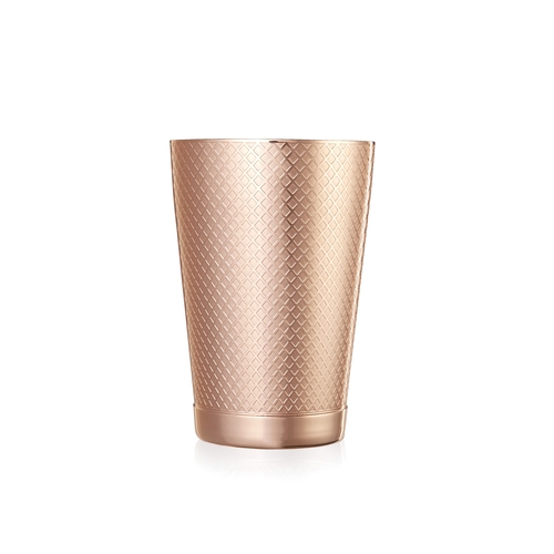 Mercer Culinary M37198CP Barfly 18 oz Diamond Etched Lattice Shaker w/ Capped Bottom